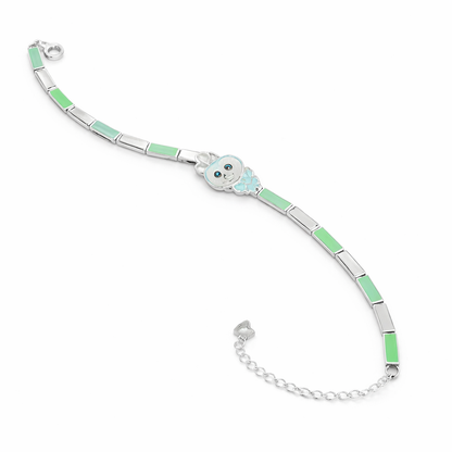 Cute Bear Enamel Baby Bracelet
