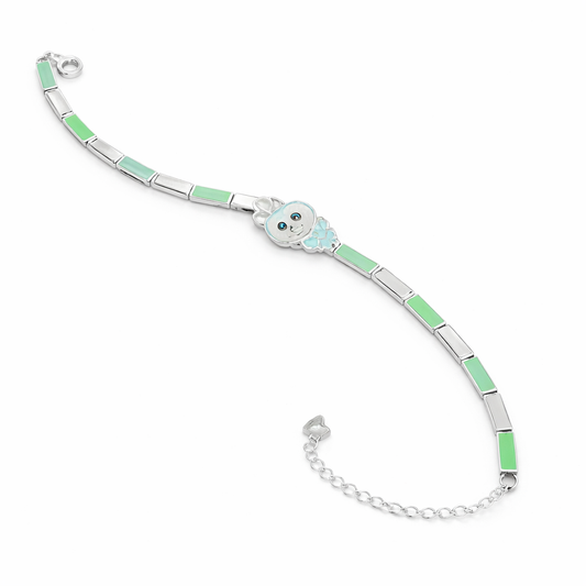 Cute Bear Enamel Baby Bracelet