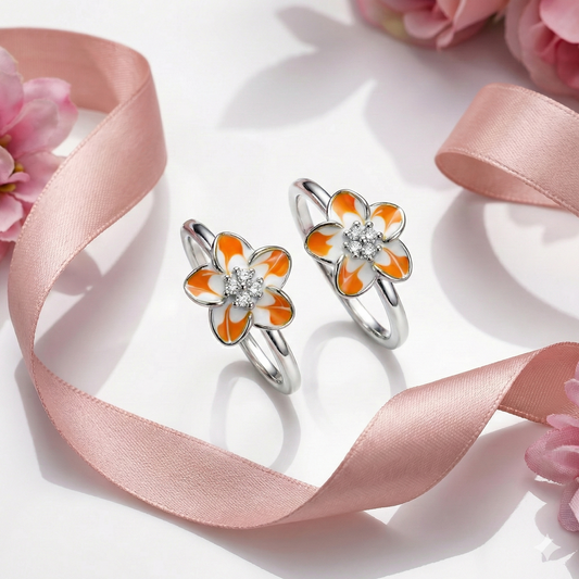 Sunset Petal Toe Rings&nbsp;
