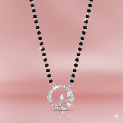 Luminous Orbit Silver Mangalsutra
