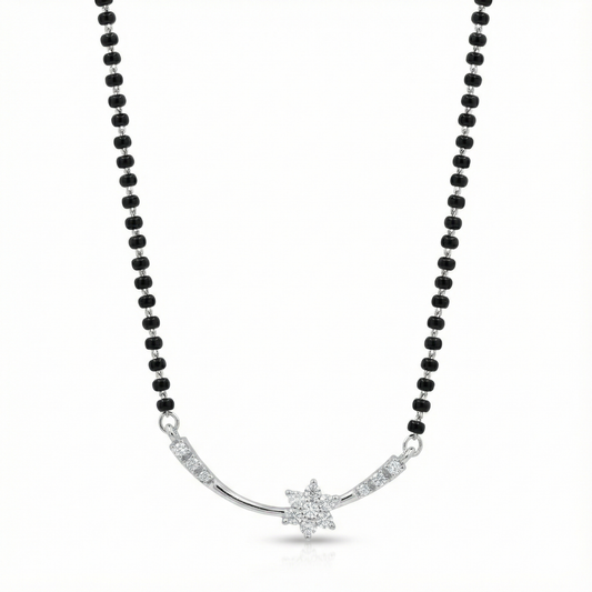 Celestial Curve Sterling Silver Mangalsutra