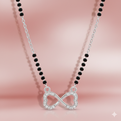 Infinity Embrace Silver Mangalsutra Pendant