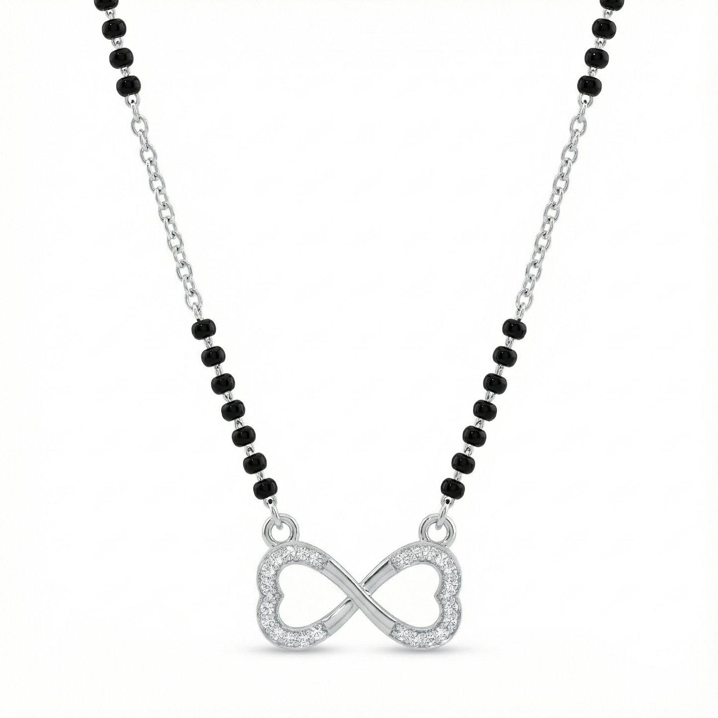 Infinity Embrace Silver Mangalsutra Pendant
