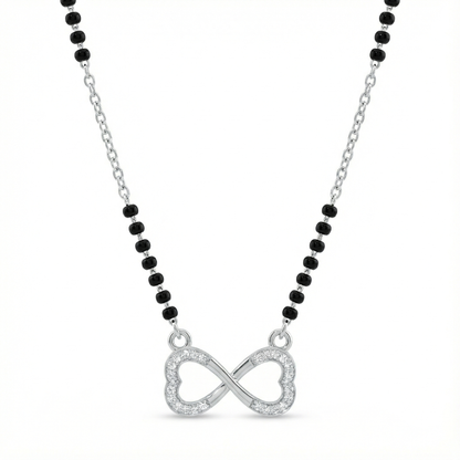 Infinity Embrace Silver Mangalsutra Pendant