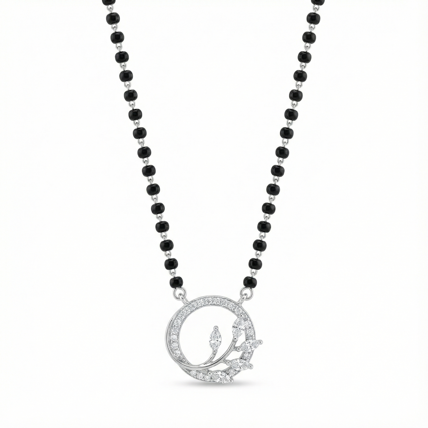 Luminous Orbit Silver Mangalsutra