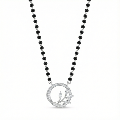 Luminous Orbit Silver Mangalsutra