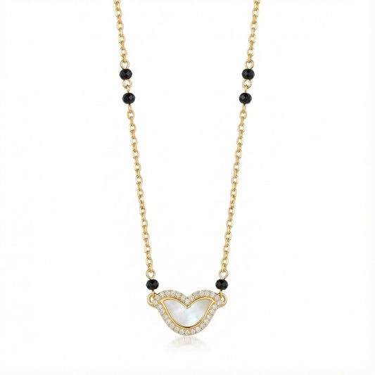 Pearl Heart Outline Mangalsutra