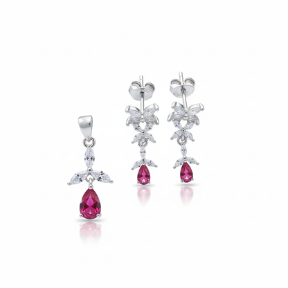 Crimson Aura Pendant Set