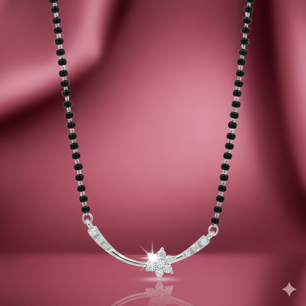 Celestial Curve Sterling Silver Mangalsutra
