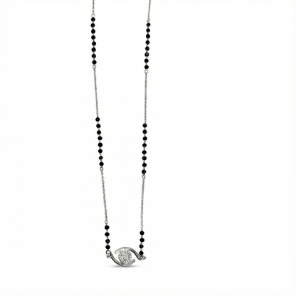 Fluid Orbit Silver Mangalsutra Pendant