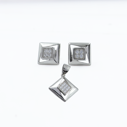 Sterling Silver Diamond Frame Set