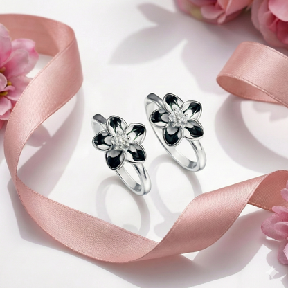 Midnight Bloom Toe Rings