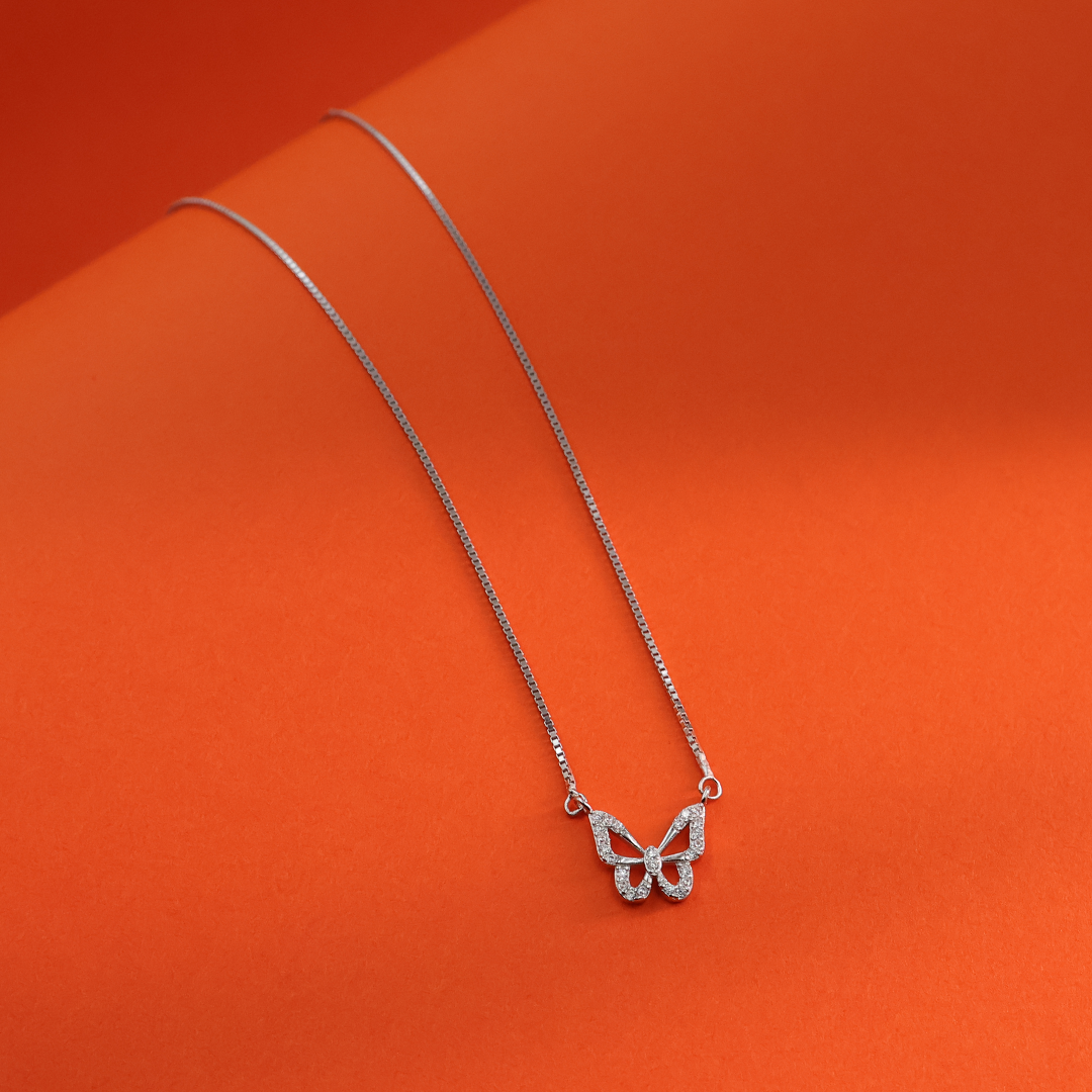 Whispering Wings Silver Pendant