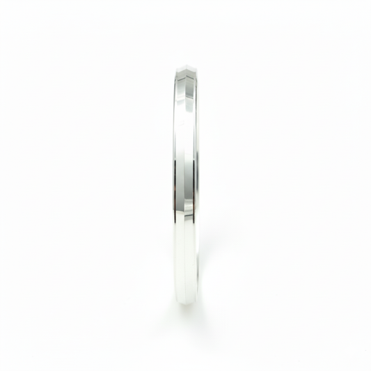 Sleek Polished Sterling Silver Kada for Men