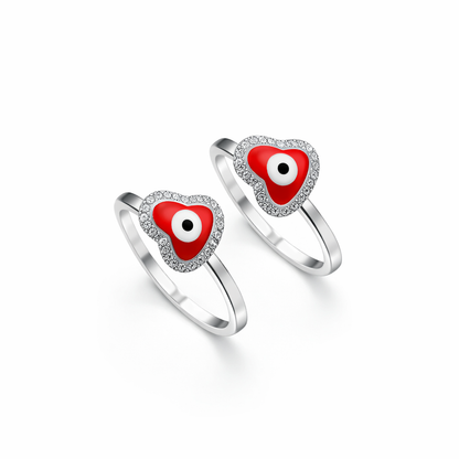 Amor Shield Evil Eye Toe Rings&nbsp;