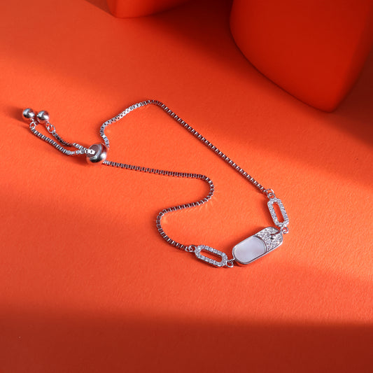 Moonlit Glow Sterling Silver Bracelet