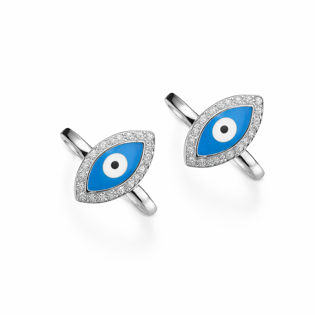 Azure Eye Sterling Silver Toe Rings