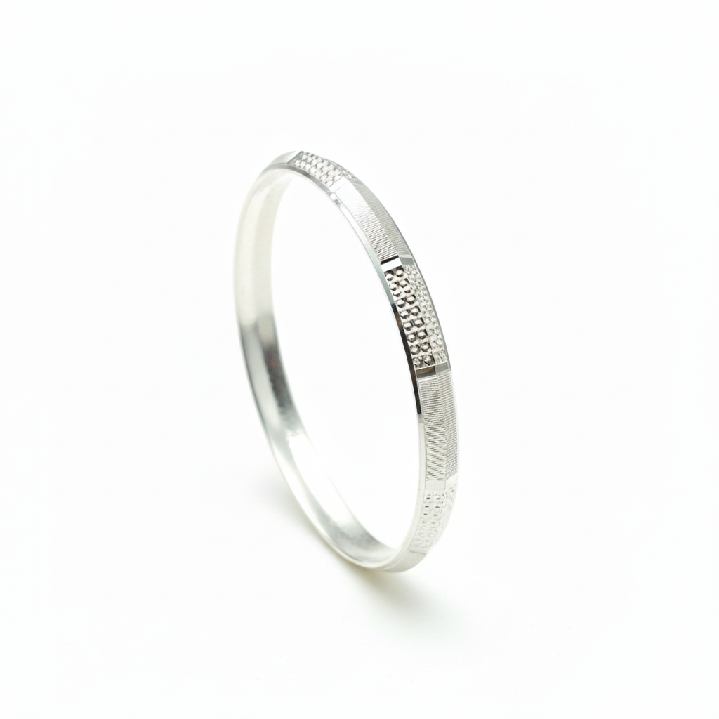 Sterling Silver Nova Textured Men's Kada