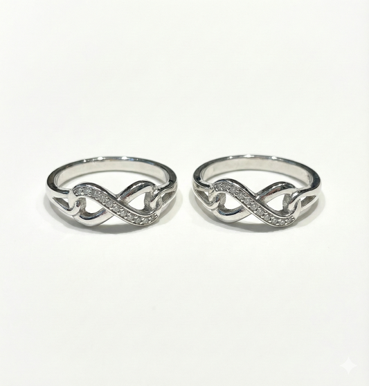 Infinity Grace Silver Toe Rings