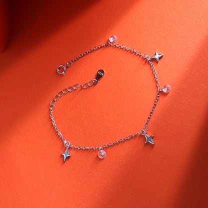 Stellar Charm Sterling Silver Bracelet