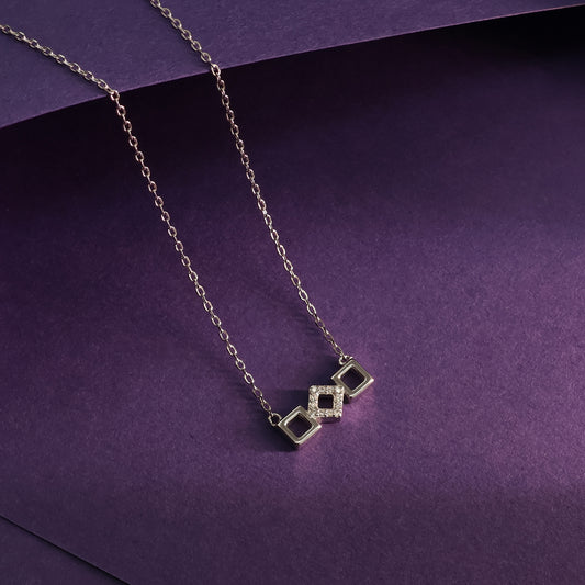 Geometric Charm Chain Pendant