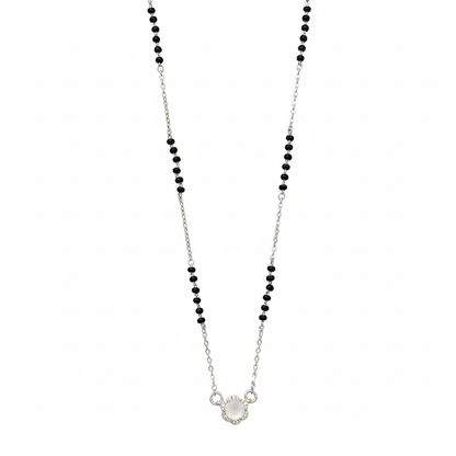 Aura Bloom Silver Mangalsutra