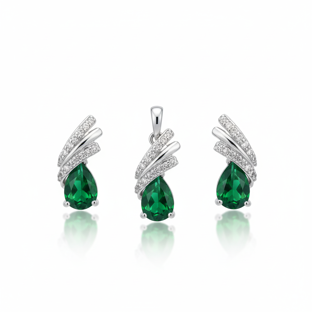 Emerald Grace Pendant Set