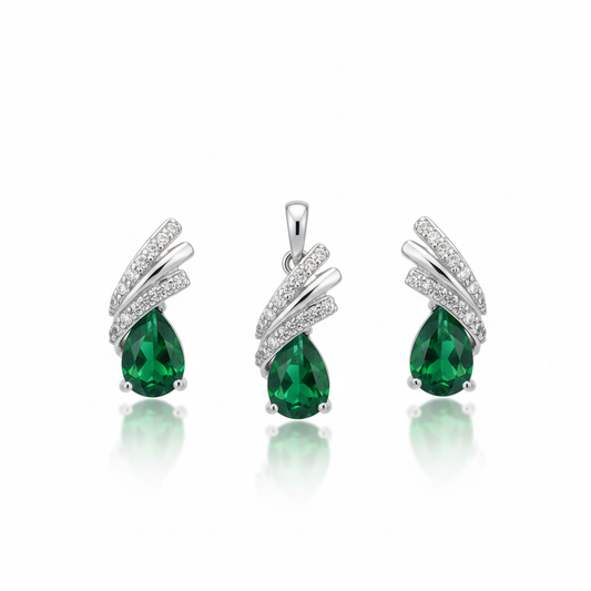 Emerald Grace Pendant Set