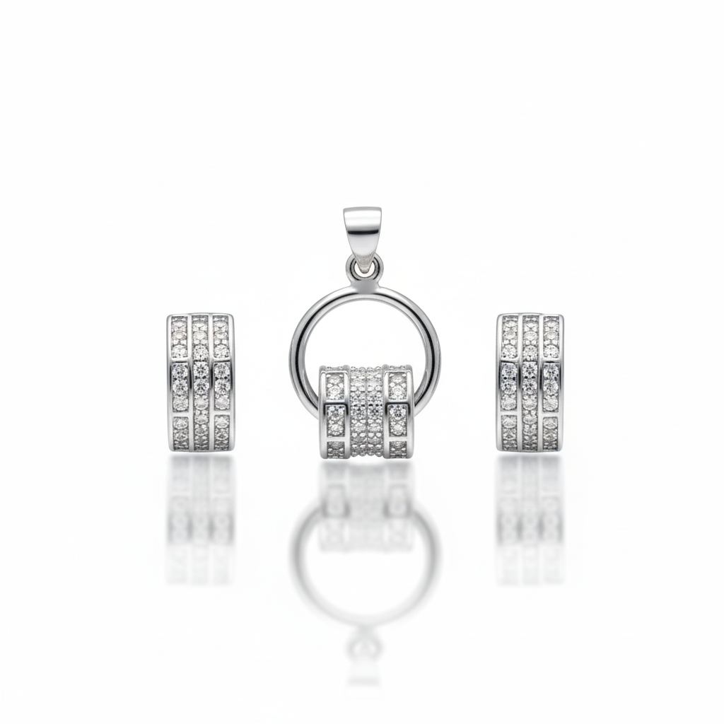 Radiant Lines Pendant Set