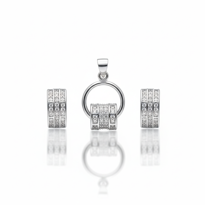 Radiant Lines Pendant Set