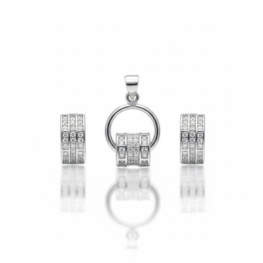 Radiant Lines Pendant Set