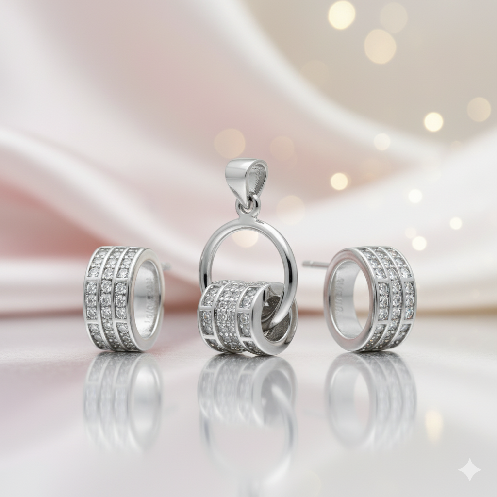 Radiant Lines Pendant Set