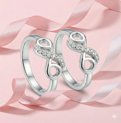 Infinity Curve Sparkle Sterling Silver Toe Ring