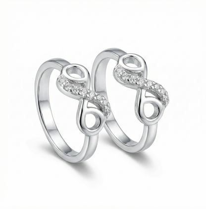 Infinity Curve Sparkle Sterling Silver Toe Ring