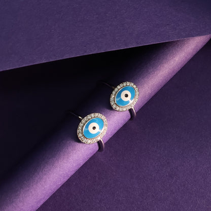 Blue Evil Eye Toe Rings