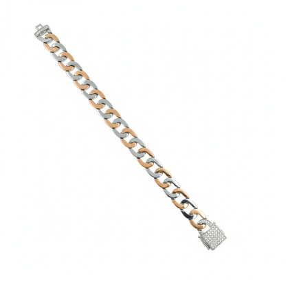 Vortex Dual-Tone Silver Bracelet