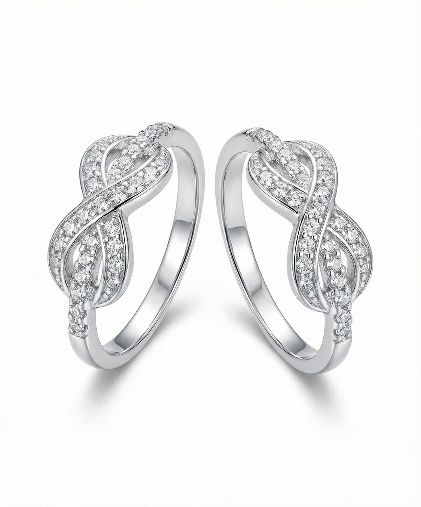 Twisted Elegance Pavé Sterling Silver Toe Ring