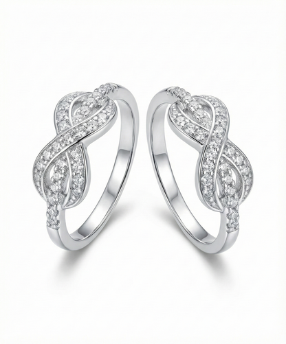 Twisted Elegance Pavé Sterling Silver Toe Ring