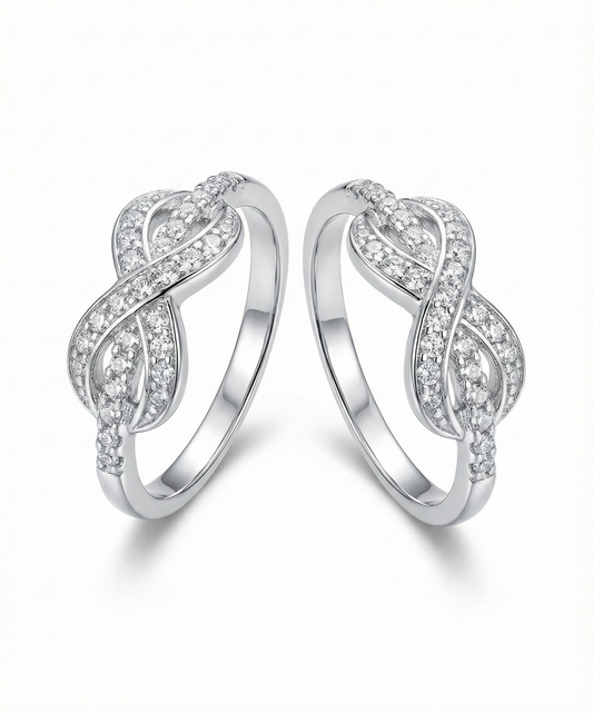 Twisted Elegance Pavé Sterling Silver Toe Ring
