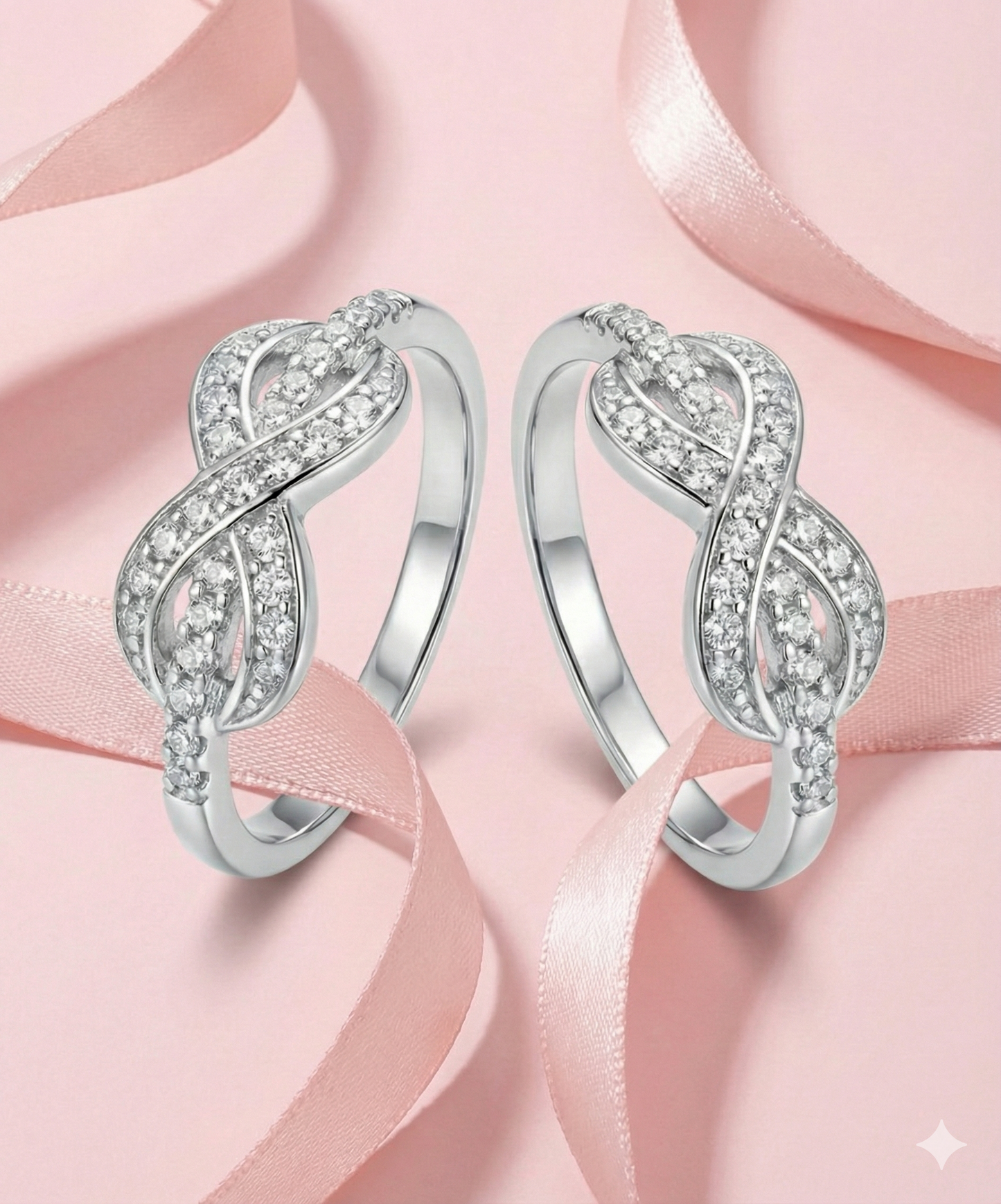 Twisted Elegance Pavé Sterling Silver Toe Ring