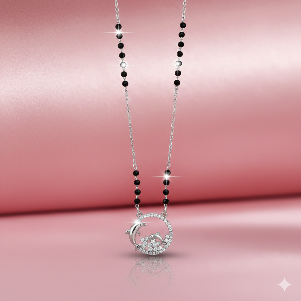 Dolphin Harmony Silver Mangalsutra