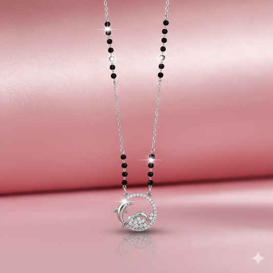 Dolphin Harmony Silver Mangalsutra