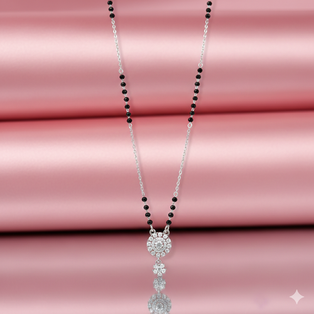 Eternal Bloom Silver Mangalsutra