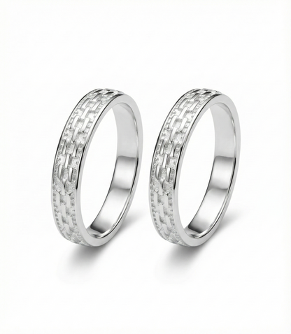 Lattice Gleam 925 Silver Adjustable Toe Rings