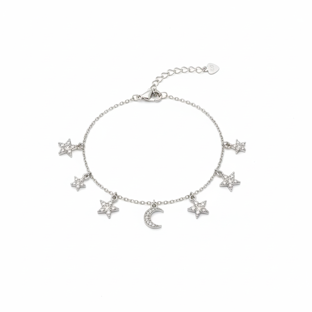 Moonlit Stardust Charm Bracelet