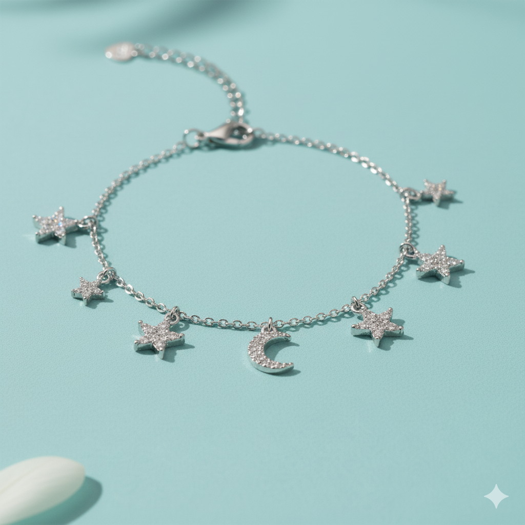 Moonlit Stardust Charm Bracelet