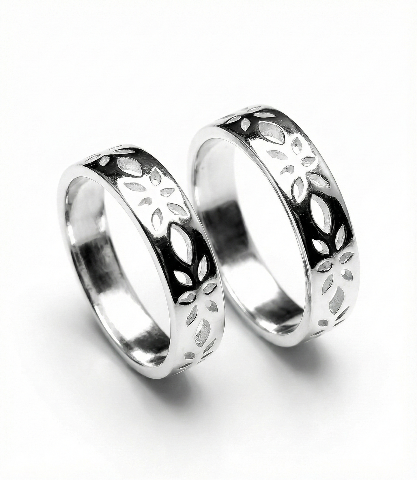 Flora Cutwork 925 Silver Adjustable Toe Rings