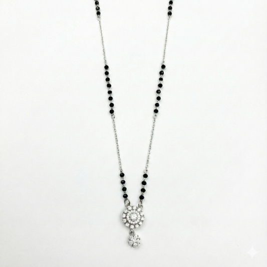 Eternal Bloom Silver Mangalsutra