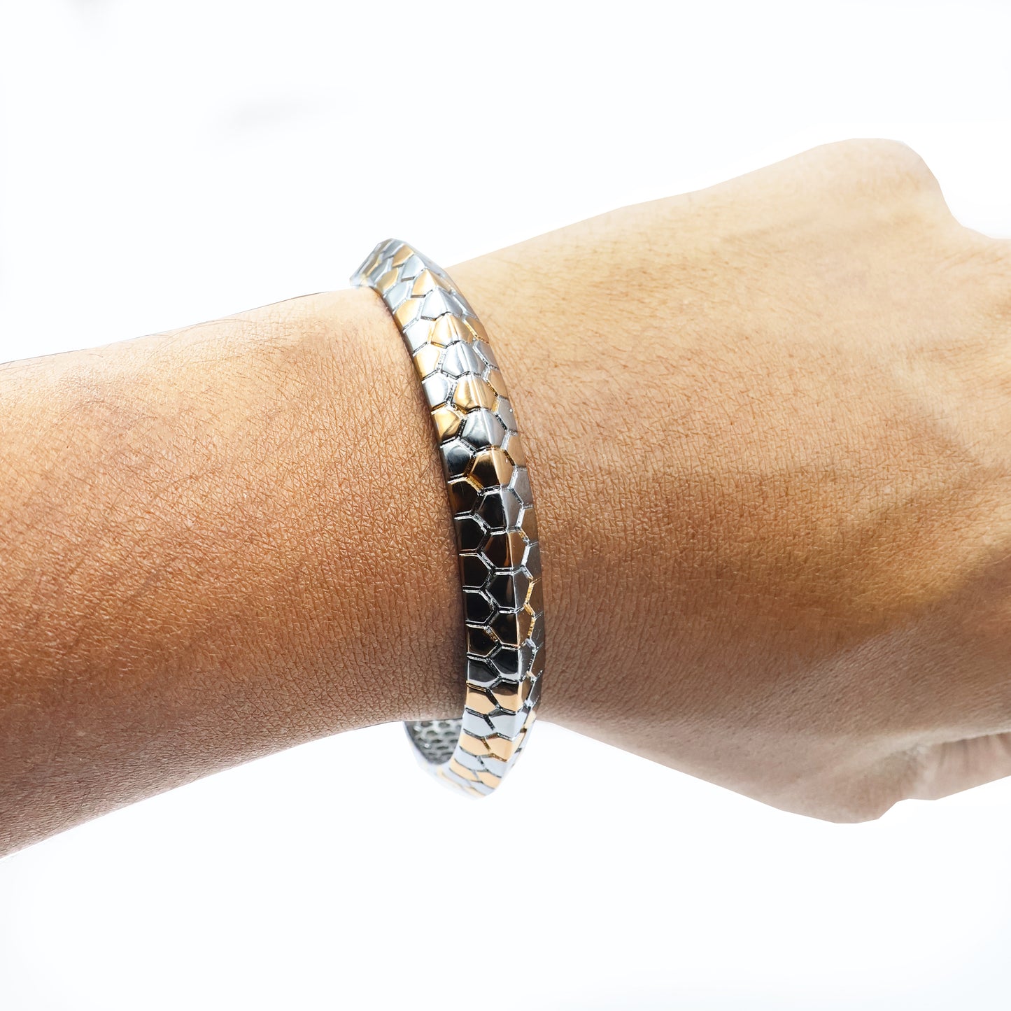 Textured Sterling Men's Silver Kada