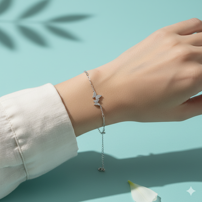 Crystal Flutter Butterfly Bracelet